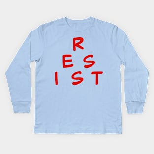 Resist / Red Triangle Protocol Kids Long Sleeve T-Shirt